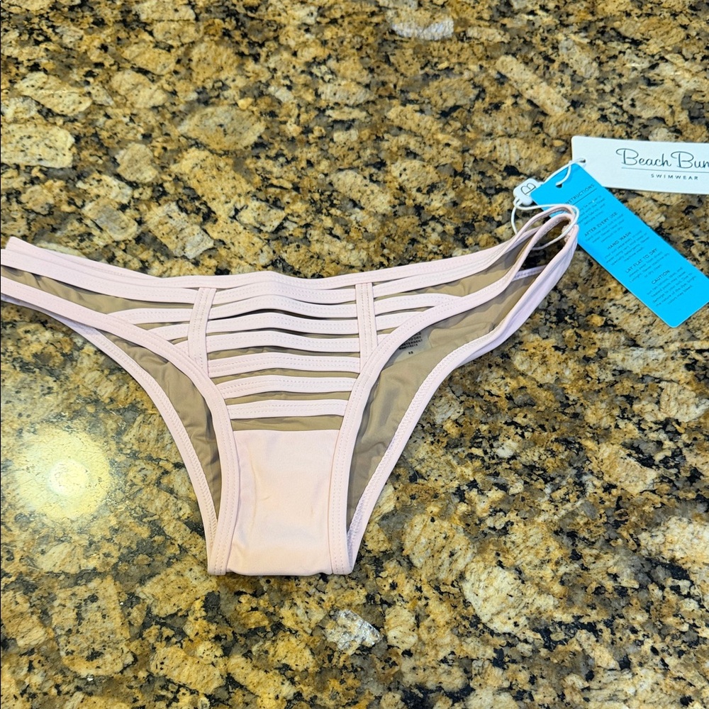 Beach Bunny Pale Pink Ladder-Front Bikini Bottom